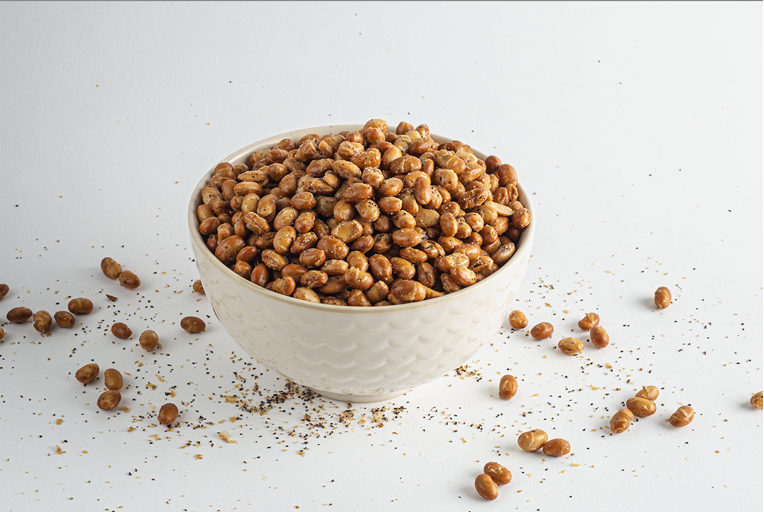 Standing Tall Foods roasted soy beans healthy crunchy snack packed with protein perfect for on the go plant based diet